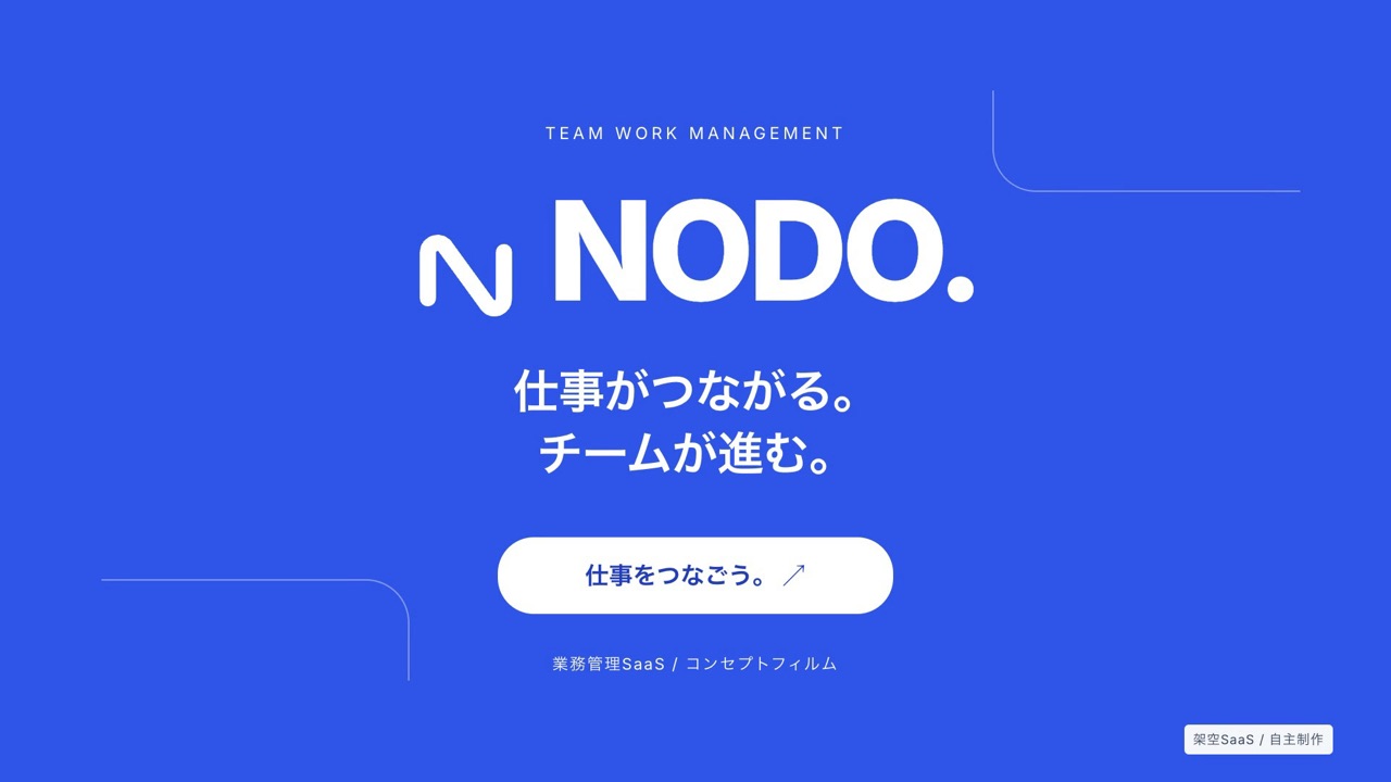 NODO 業務管理SaaS紹介動画の一場面